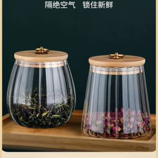 指南车 创意玻璃茶仓 茶叶罐 大容量 普洱茶罐 家用精品储藏罐