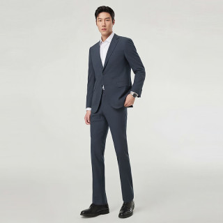 雅戈尔 西服 可机洗羊毛混纺240款套西上衣 隐格纹