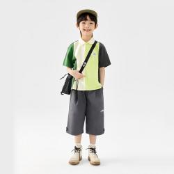 Mini Peace 凉感可防蚊男童POLO衫翻领短袖T恤