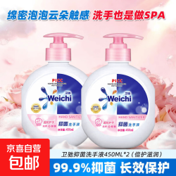 温和滋润抑菌洗手液 450g×2瓶+按压泵头