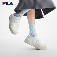FILA 蛋包鞋女鞋2025夏季板鞋休闲鞋小白鞋厚底运动鞋 雪白-SW 36.5