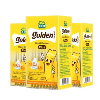 迪巧 小黄条液体钙plus版 儿童钙 青少年补钙柠檬酸钙D3+K2 10ml* 20条*3盒