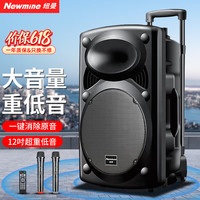 纽曼 大音量 广场舞音响 蓝牙拉杆 双麦