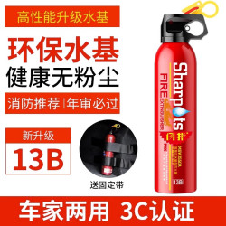 闪扑 车载灭火器小型便携式汽车私家车年检家用水基型消防器材灭火瓶 620ml 水基 升级款 13B红色