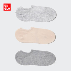 优衣库 女装船袜/3双装26春夏新款482737 480711 02 浅灰色 M /L/24～26 cm