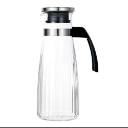 THERMOS 膳魔师 加厚大容量耐热玻璃水壶 TCG2C 不锈钢上盖1300ml