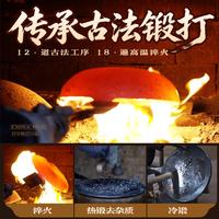 盟铁匠 老式传统手工锻打铁锅 无涂层不粘炒锅