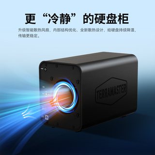 TERRAMASTER 铁威马 D2-320 双盘位RAID Type-C外置硬盘柜