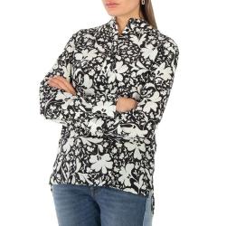 STELLA McCARTNEY Black Silk 森林花卉印花真丝衬衫