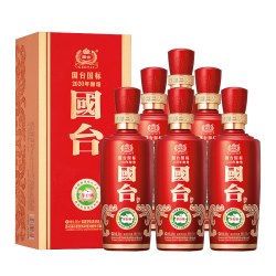国台 国标2020 酱香型白酒 53度 500mL*6瓶（年份随机）