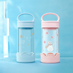 THERMOS 膳魔师 星空蓝 高硼硅茶水分离保温杯 450ML