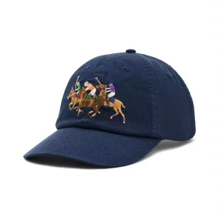 RALPH LAUREN 三匹小马刺绣斜纹棒球帽 二色可选