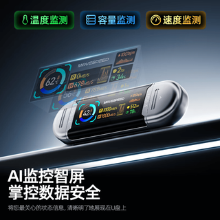 移速 SU10 带屏显示实时容量 512GB Type-C双接口 U盘