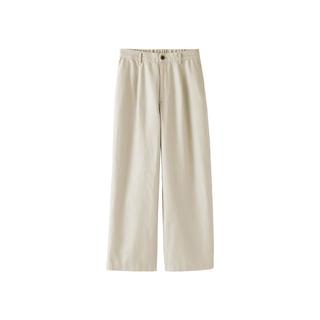MUJI 無印良品 女士汉麻混纺直筒裤