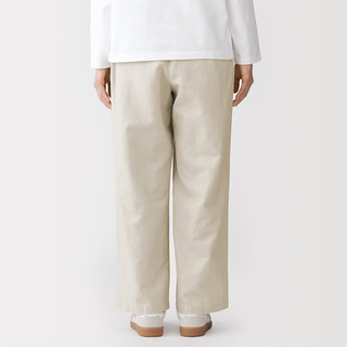 MUJI 無印良品 女士汉麻混纺直筒裤