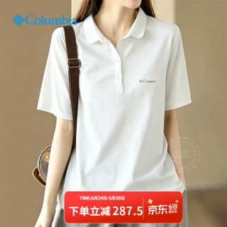 Columbia 短袖女春夏款城市户外透气运动快干T恤休闲徒步通勤POLO衫
