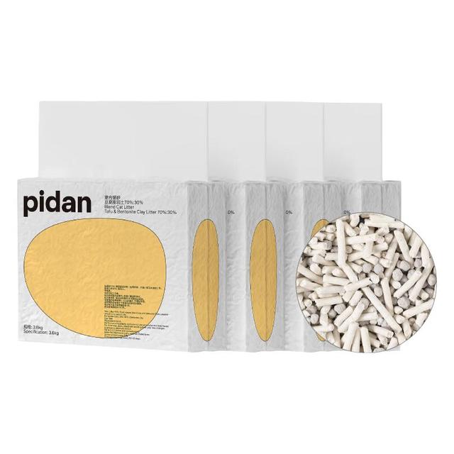 pidan 混合豆腐猫砂 豆腐膨润土皮蛋猫砂除臭结团快猫砂3.6kg*4包