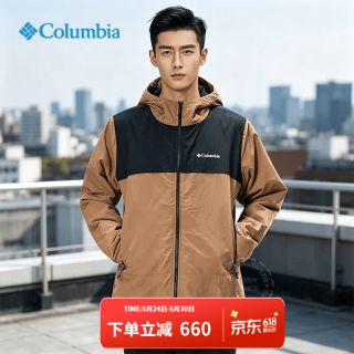 Columbia 清仓好物 哥伦比亚（Columbia）户外棉袄男秋冬款拒水防风棉夹克外套防寒男子保暖棉服