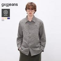 gxgjeans 肌理感彩色撞色长袖衬衫