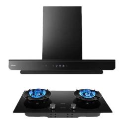 老板 双子星系列 E2+D2 欧式顶吸联动烟机灶具套装