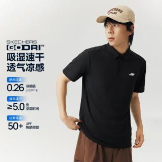 斯凯奇 26年夏户外运动POLO男翻领男士POLO衫