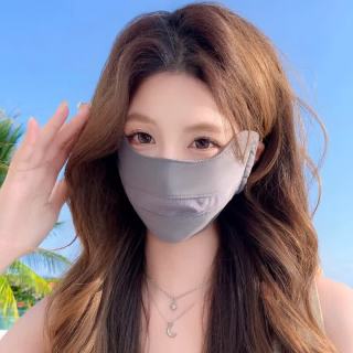 FOURDATRY 防晒口罩女款透气薄款感防紫外线护眼角全脸夏天冰丝遮阳面罩