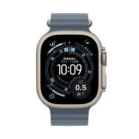 国家补贴：Apple Watch Ultra 3 智能手表 GPS+蜂窝版 49mm 原色钛金属 铁锚蓝色海洋表带