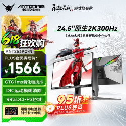 蚂蚁电竞 ANT253PQ-N 24.5英寸 FAST IPS 显示器（2560*1440、300Hz、99% DCI-P3、HDR400）