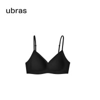 Ubras 无尺码V领细吊带格纹舒适无痕无钢圈透气背心文胸罩内衣女