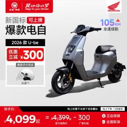 五羊・本田 U-be电动自行车 极道黑 48V24Ah