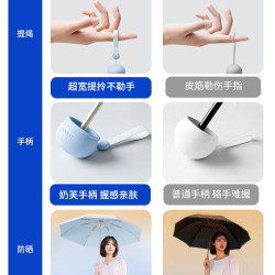 左都 钛银遮阳太阳伞超强防晒防紫外线女晴雨两用便携口袋五折胶囊