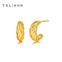 谢瑞麟（TSL）黄金耳饰5D硬金工艺足金耳饰耳环XR278 XR278（工费1120元） 2.45g