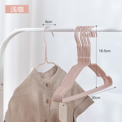 顺艺 PK-TSSY006 儿童衣架 10个 浅咖色 防滑无痕