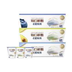 蒙牛 每日鲜酪希腊酸奶 100g*18杯 原味6+牛油果6+蓝莓6