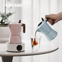 MHW-3BOMBER轰炸机 双阀摩卡壶 樱花粉 100ml 咖啡具