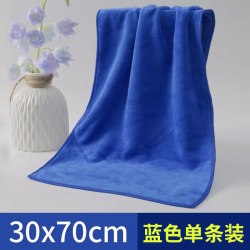 乐章 纤维抹布 清洁毛巾 30*70CM 蓝色 加厚 吸水不掉毛