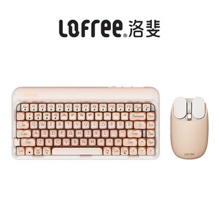 LOFREE OE914 粉底液机械键盘+无线鼠标 84键蓝牙三模热插拔套装