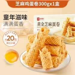 良品铺子 芝麻蛋卷 300g*1盒