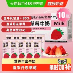 一鸣 丹东草莓牛奶200ml*10盒