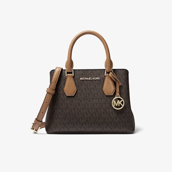 MICHAEL KORS 礼物送女友MK女包CAMILLE手提斜挎托特包 小号 深棕色春夏新品