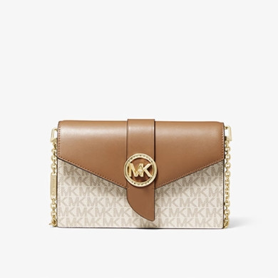 MICHAEL KORS MK女包奢侈品礼物MKCHARM斜挎单肩包 橡果棕