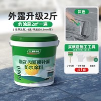 三棵树 3Trees 三棵树 耐受升级水性丙烯酸 屋顶防水涂料 灰色2斤