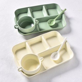 恩也 陶瓷分格餐盘 一人食 家用