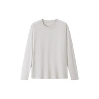 無印良品 MUJI FA12CC5A 棉混抗菌 燕麦色 L 长袖T恤