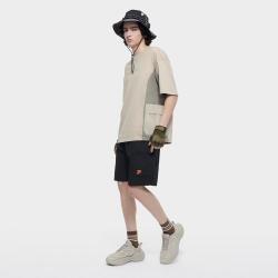 FILA 男装FUSION系列夏季运动T恤男士圆领针织短袖上衣