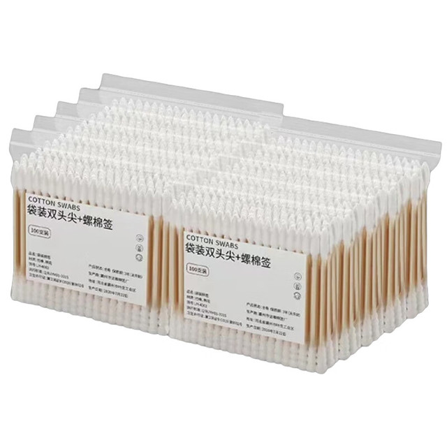 美家生活 一次性挖耳勺棉花棒 2400头棉签（4种规格12包）
