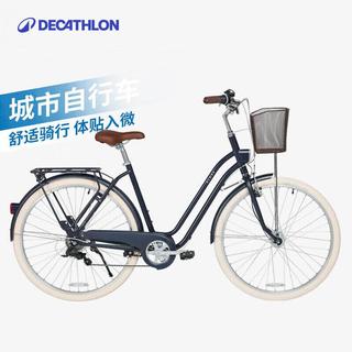 迪卡侬 UBB 复古城市自行车 深藏青色 M码 28英寸