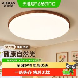 箭牌照明 箭牌 DP902HT 原木卧室灯 65cm 胡桃木