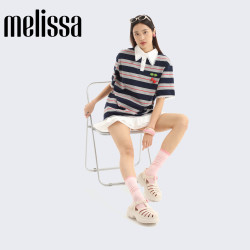 melissa 梅丽莎夏季新款女士齿轮厚底鞋果冻罗马凉鞋35818 米色