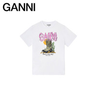 GANNI 女装 趣味休闲宽松圆领短袖T恤衫 A1050075151